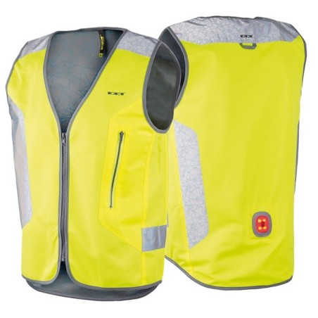 Gilet di sicurezza Wowow Tegra eBike giallo con luce posteriore