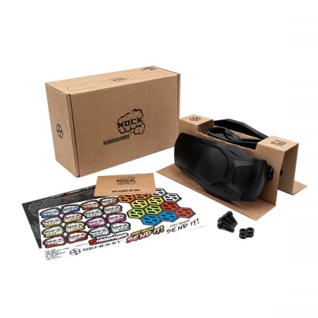 NOCK Coppia paramani regolabili con inserto antiurto per MTB. Incluso kit adesivi 14 colori